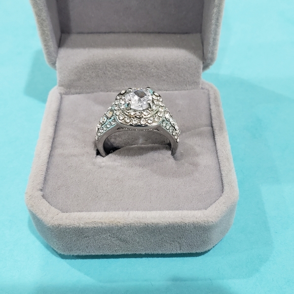 Shine 925 Silver White Topaz Fashion Ring - Picture 11 of 11